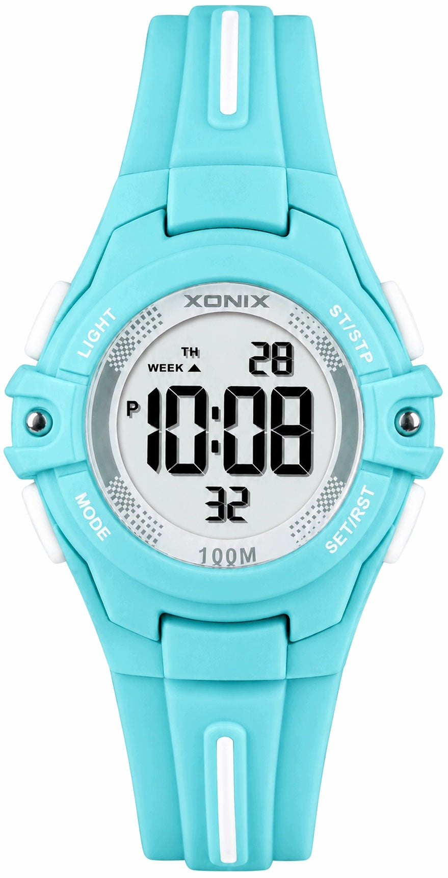 Children's watch blue XONIX digital LED 10 ATM stopwatch alarm timer Packaging status original