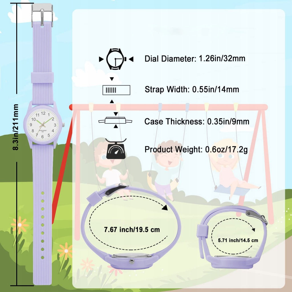 Children's watch hand readable dial purple Brand no brand
