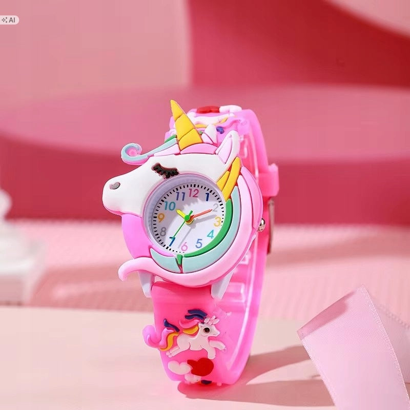 Children's watch with unicorn on the dial gift for children pink Brand no brand