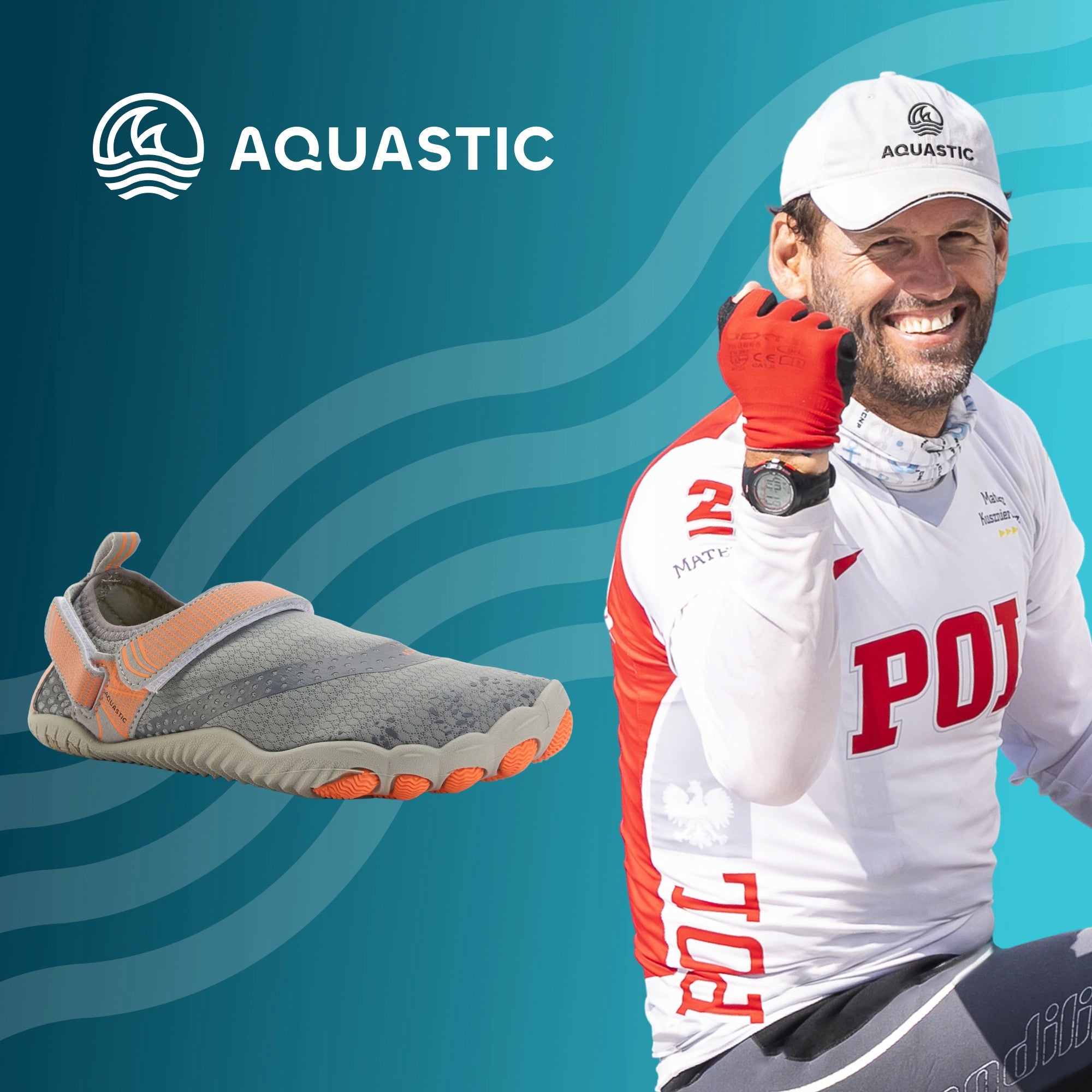Children's water shoes AQUASTIC Aqua WS083 grey 34 EU Packaging status original
