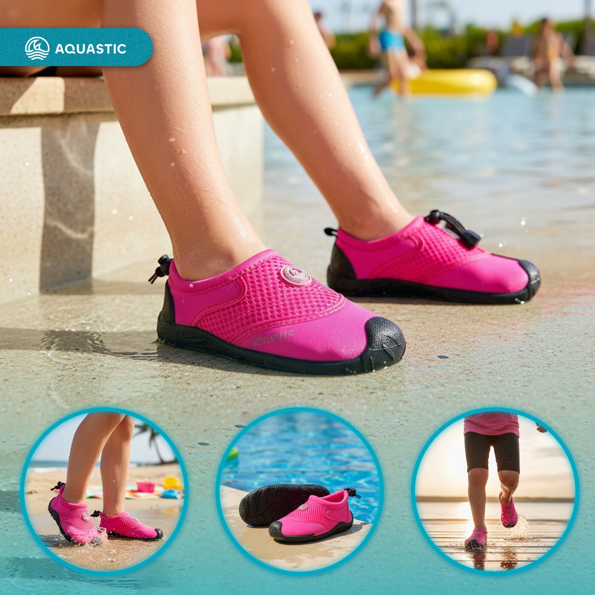 Children's water shoes AQUASTIC Kea 34 Neoprene Non-slip sole Size 34