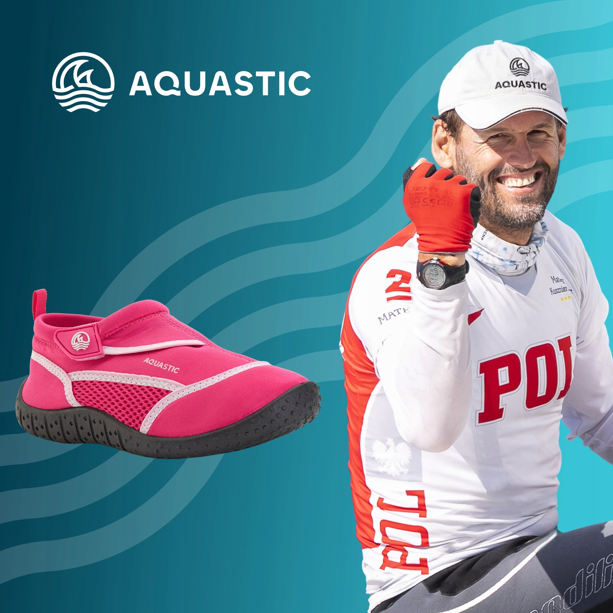 Children's water shoes AQUASTIC Nino pink FOR BEACH ECHINACEA STONES 26 Manufacturer code AQS-B5AP011-PNK