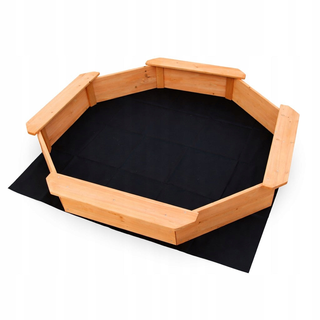 Children's wooden sandbox GINGER HOME with 4 seats 134.5x134.5 cm Brand GINGER HOME