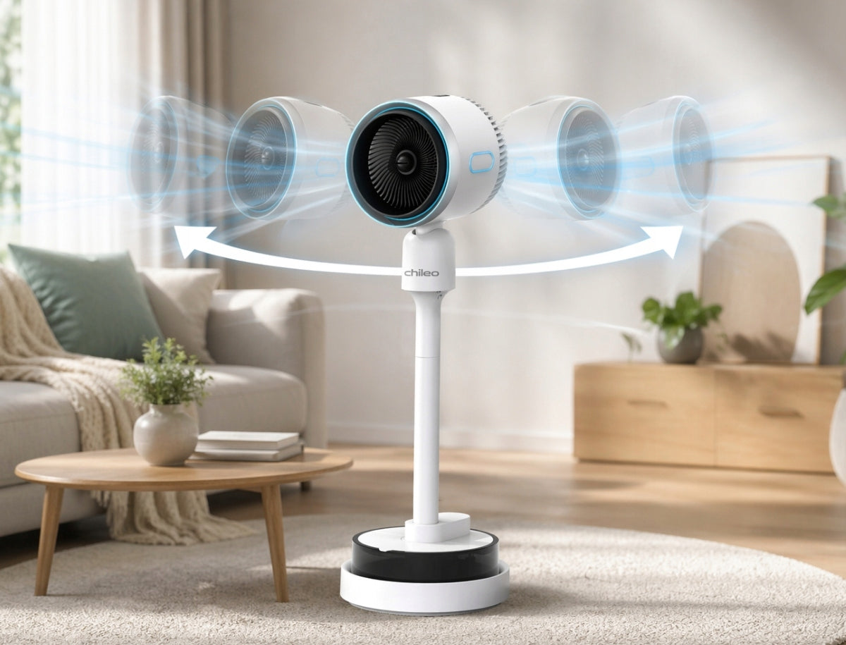 Chileo 4in1 Room Fan with Water Mist Heating Ionization and Remote Control Model AIRO CH-007-AL