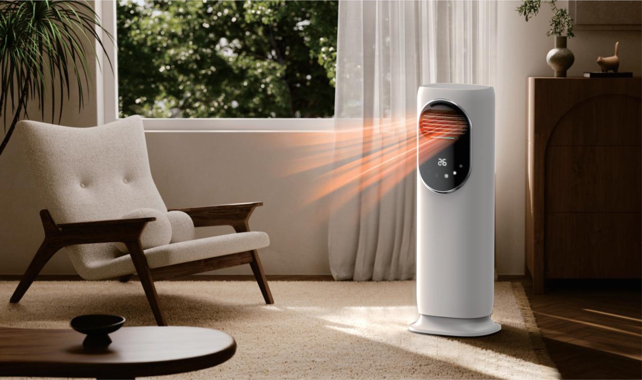 Chileo Column Fan 4in1 Room Windmill + Humidification Heating Remote Control Fan type column