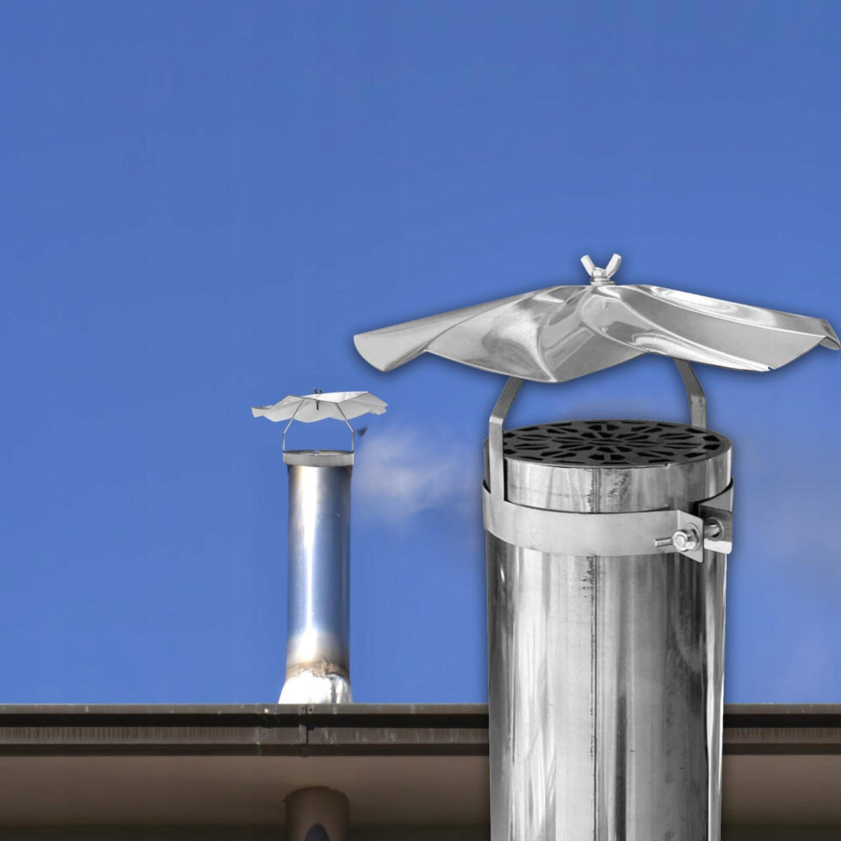 Chimney Caps Rainproof Protector Easy Install Lightweight Suitable for 10cm Brand no brand