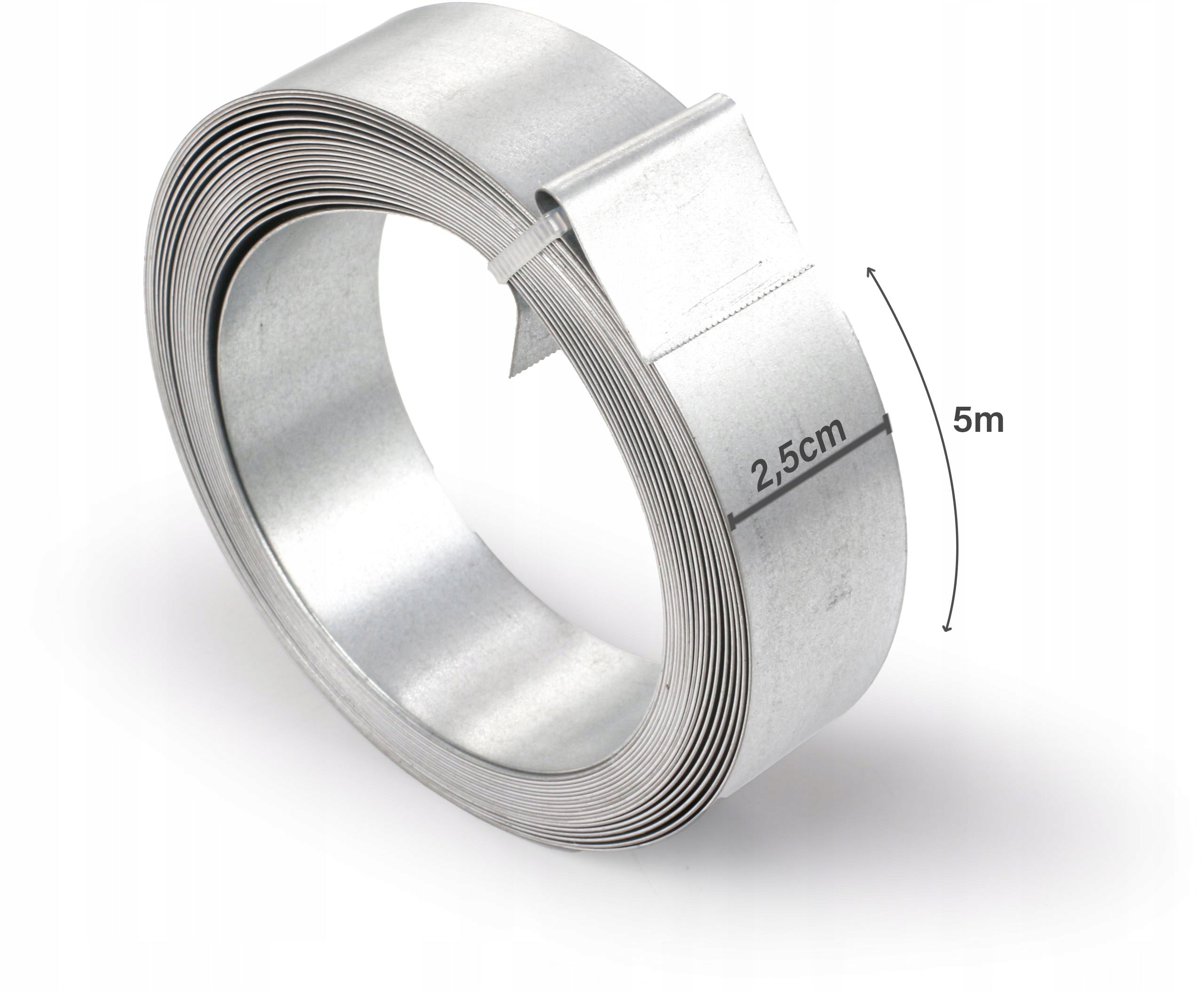Chimney clamp OK-43T13 + steel strip Color silver
