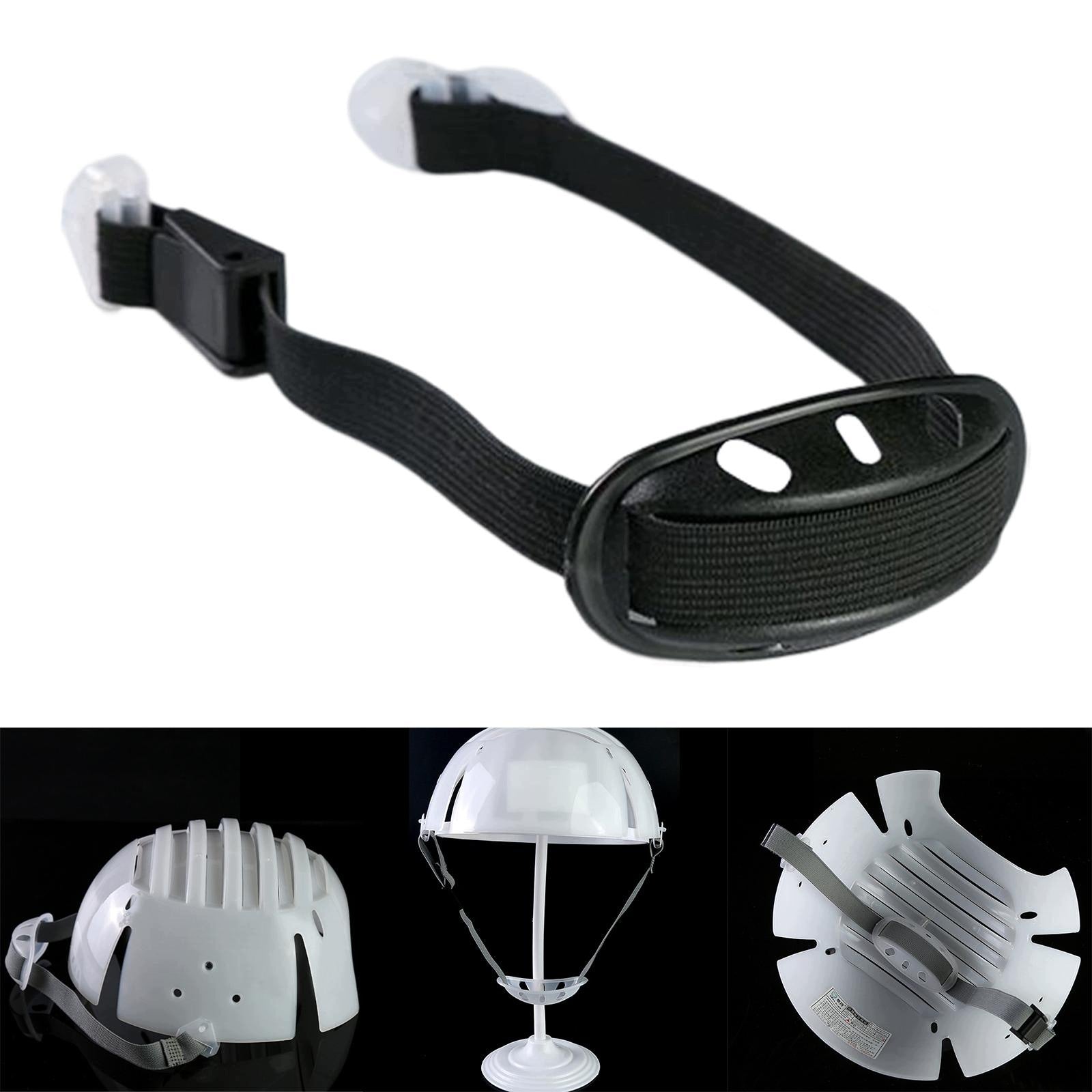 Chin Strap Quick Clips Adjustable Helmet Band Polyester Strap with Black