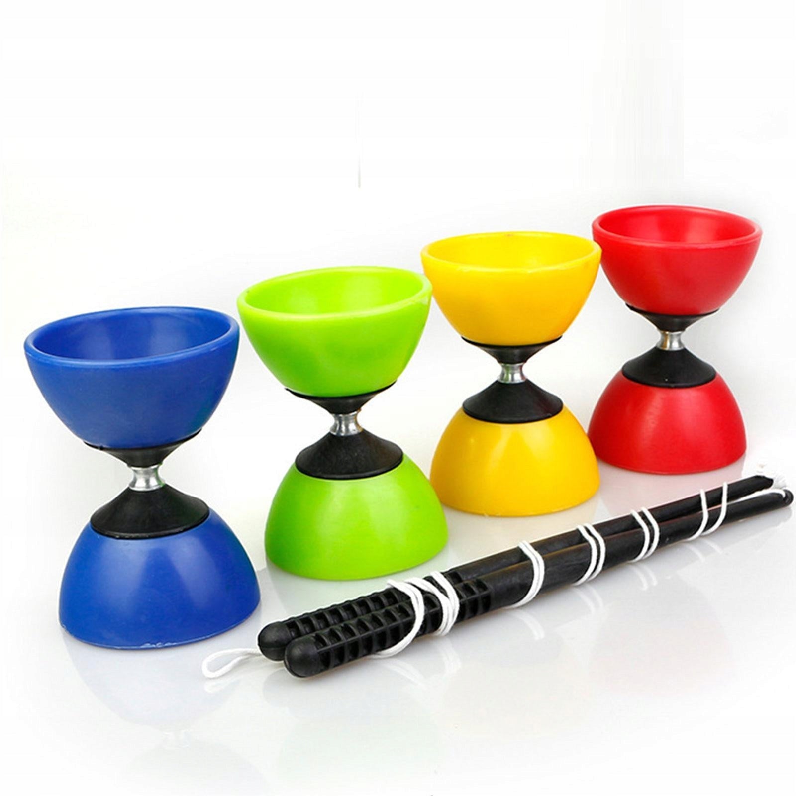 Chinese Yoyo Diabolo Set with Diabolo Sticks and String Lightweight Green S Weight 292 g