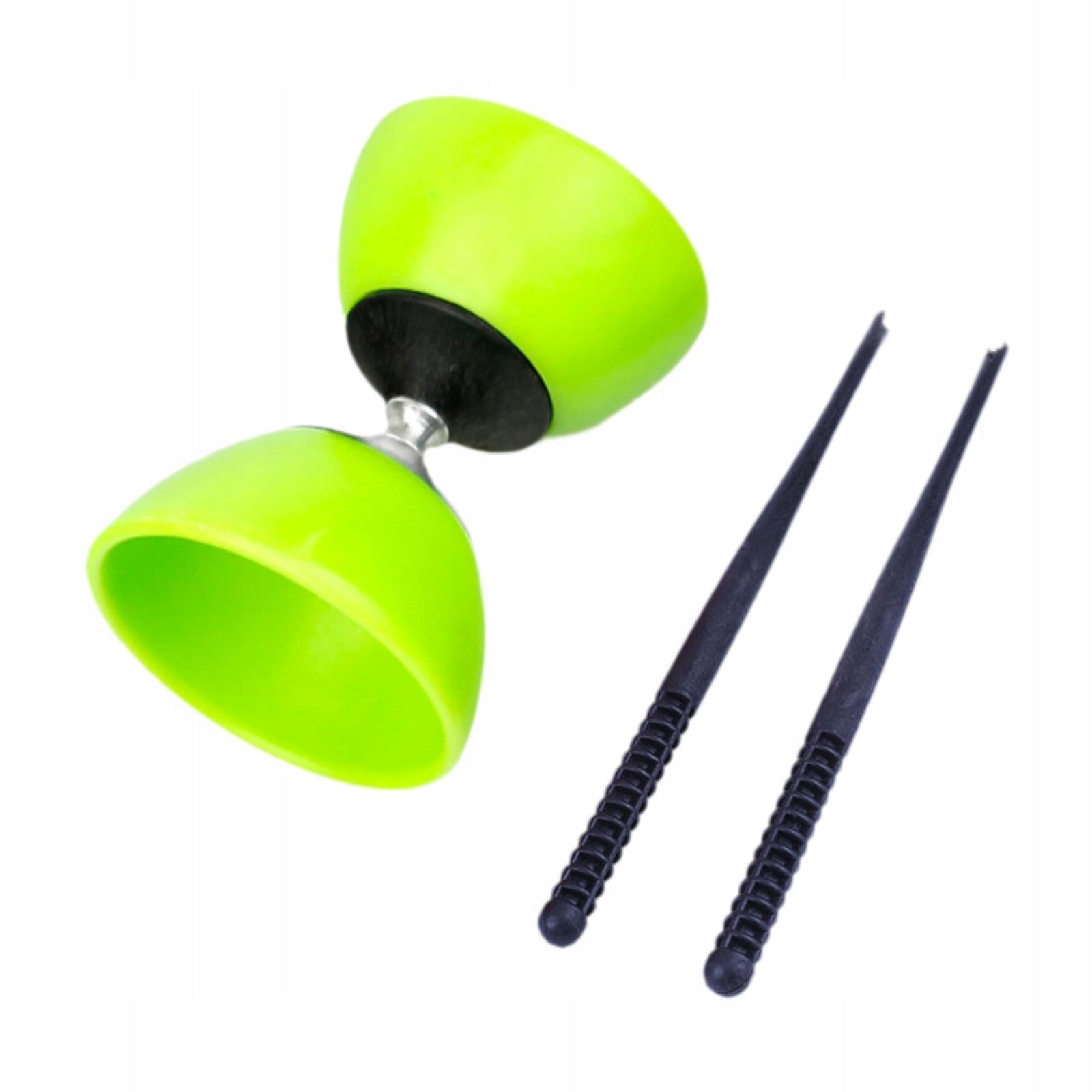 Chinese Yoyo Diabolo Set with Diabolo Sticks and String Lightweight Green S