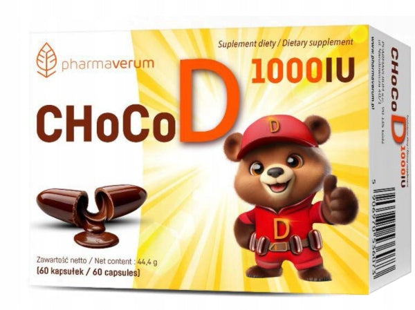 ChocoD 1000 IU Chewable Capsules with Chocolate Filling 60 Capsules