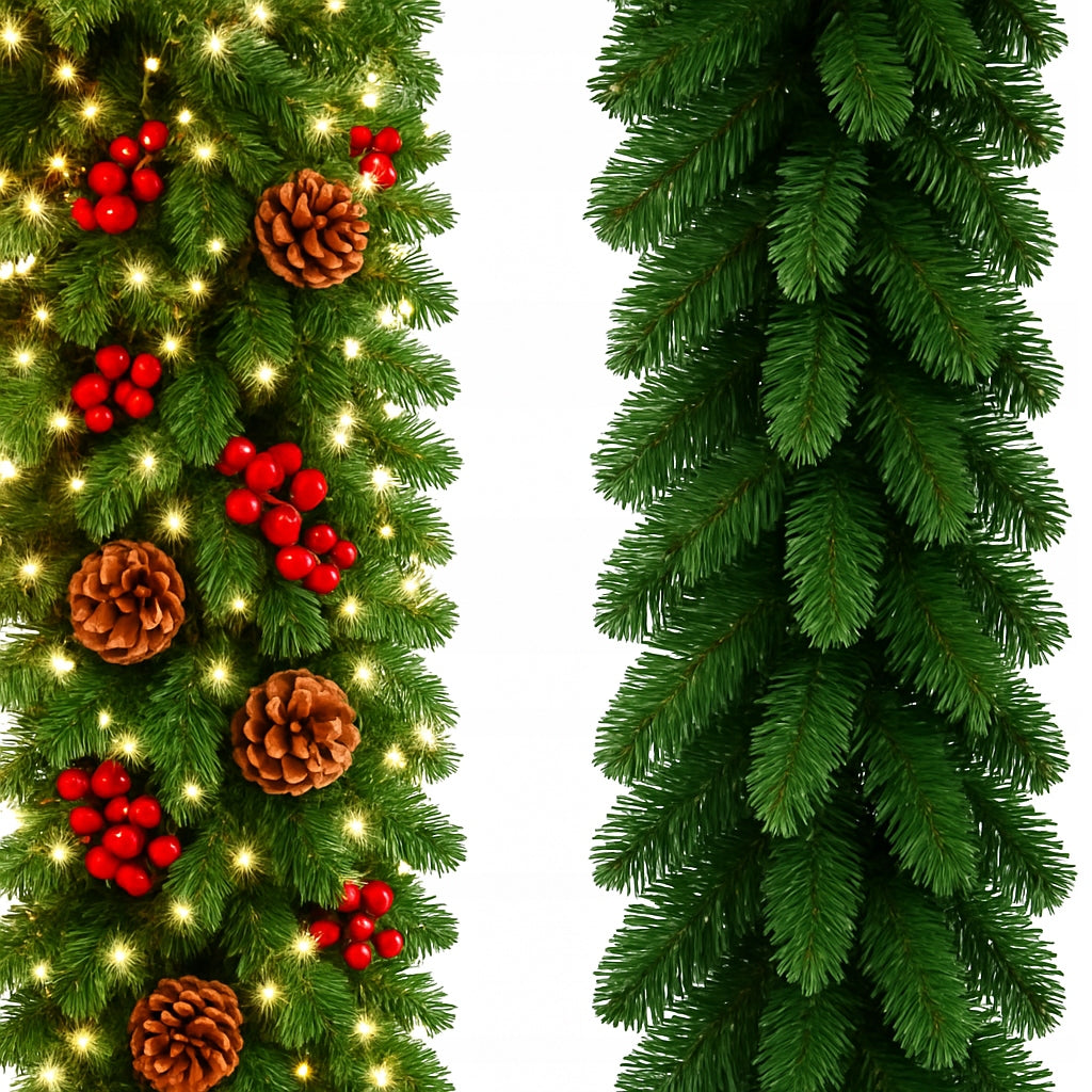 Christmas Garland Christmas Tree Chain Fir Twigs Spruce 100cm