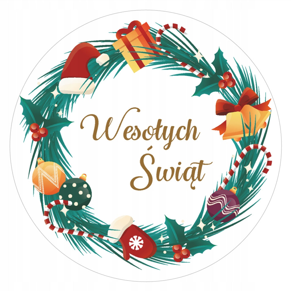 Christmas Stickers BIG MERRY CHRISTMAS 48pcs