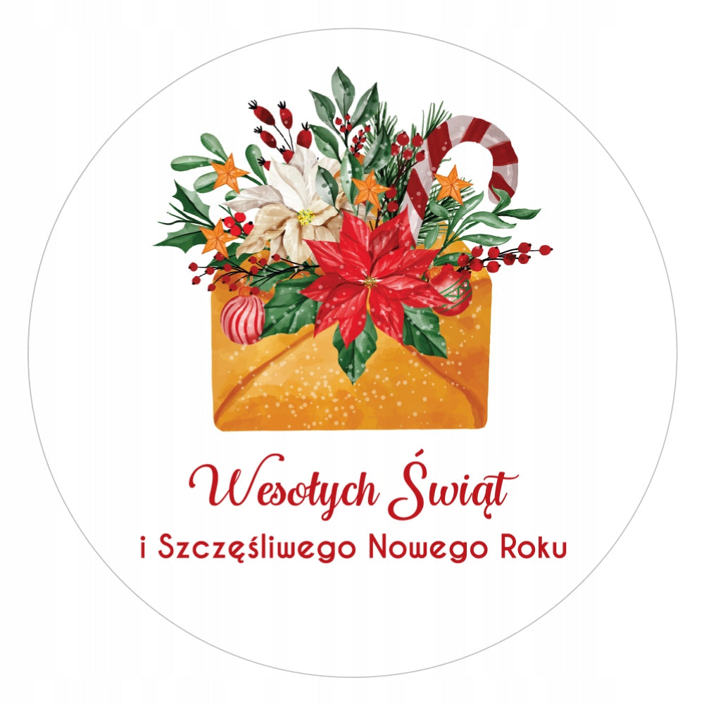 Christmas Stickers MERRY CHRISTMAS ENVELOPE 48pcs
