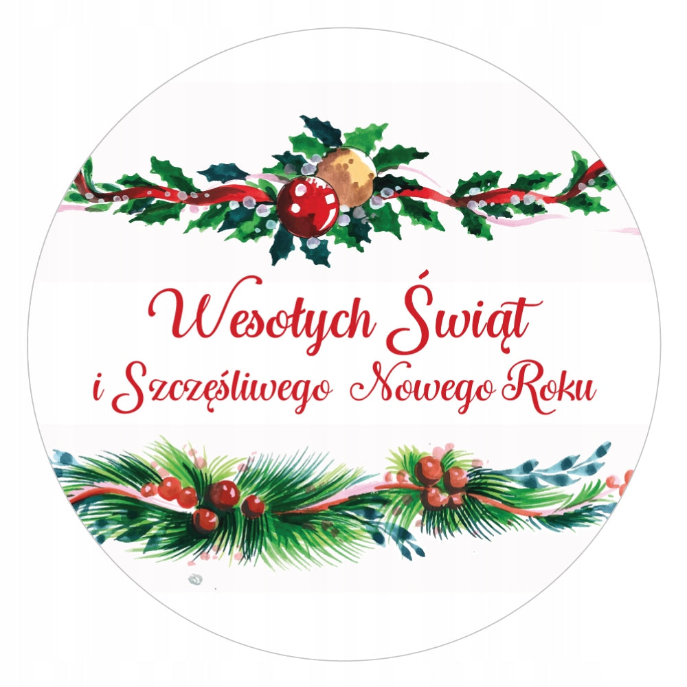 Christmas Stickers MERRY CHRISTMAS TWIGS 48pcs