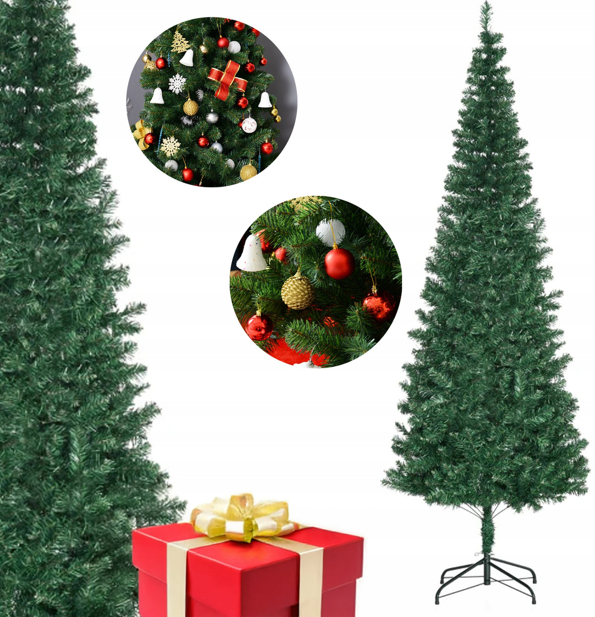 Christmas Tree Artificial High Green Fir Narrow 631 Branches Stable 210 cm Packaging status original