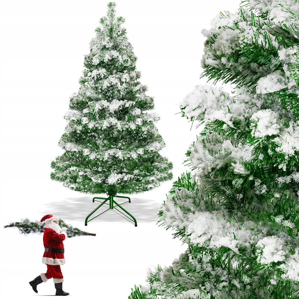 Christmas Tree Artificial Snow Sliced 120 cm Height Christmas Tree