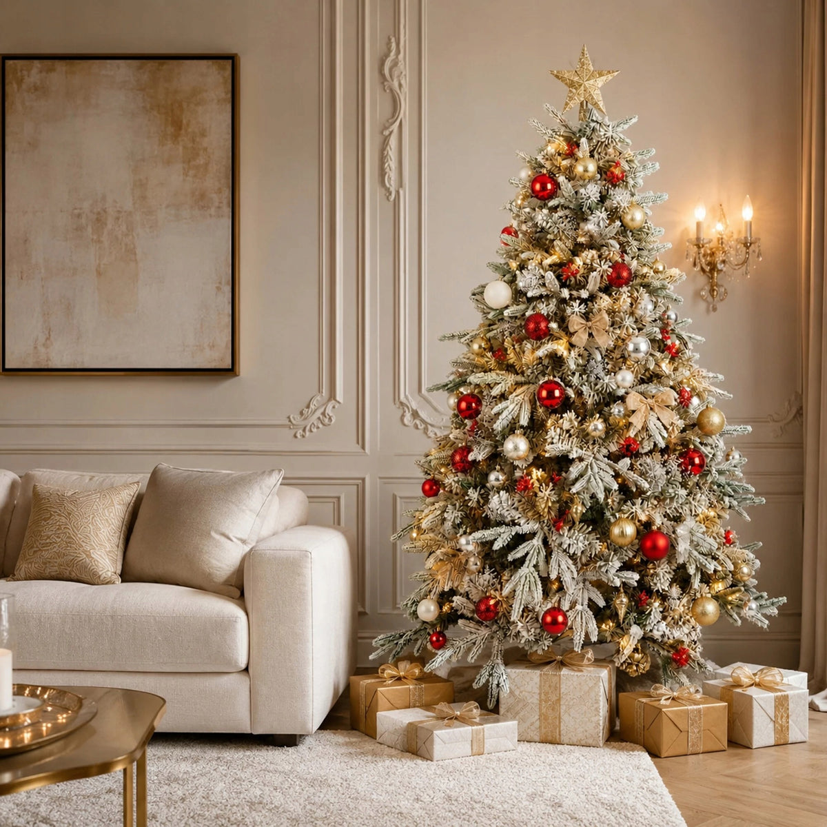 Christmas Tree Artificial Snow-covered 220 cm Spruce Thick PVC PE 946 Branches Premium Manufacturer code CHOINKA SZTUCZNA