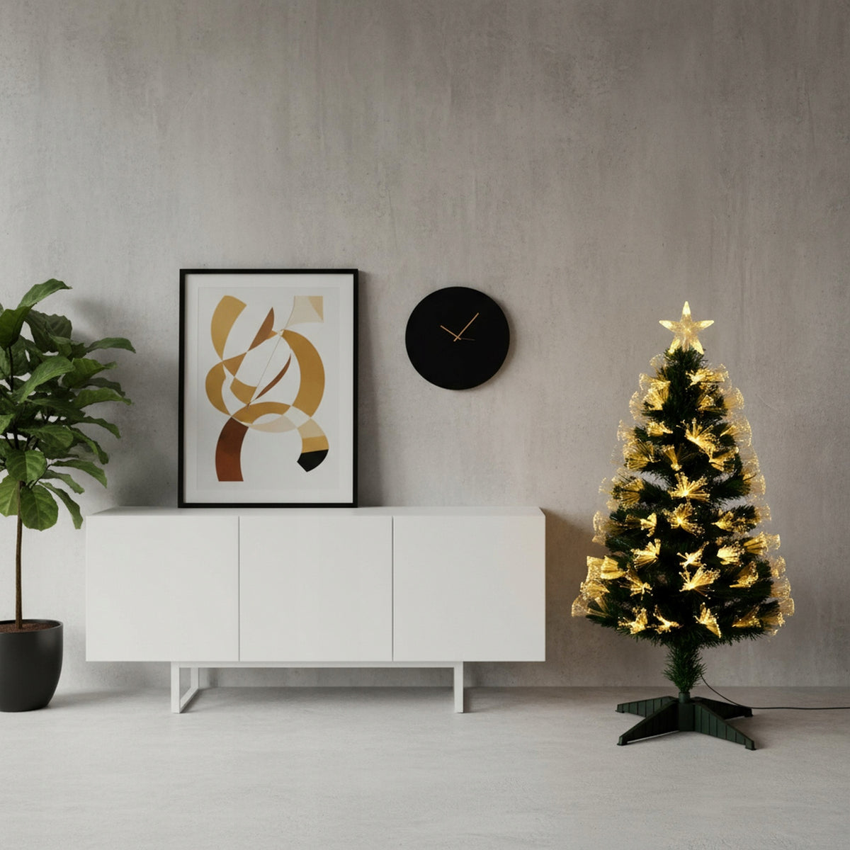 Christmas Tree Decorative Fiber Optic 90cm Christmas Ornament Programmer Timer EAN (GTIN) 8721037220309