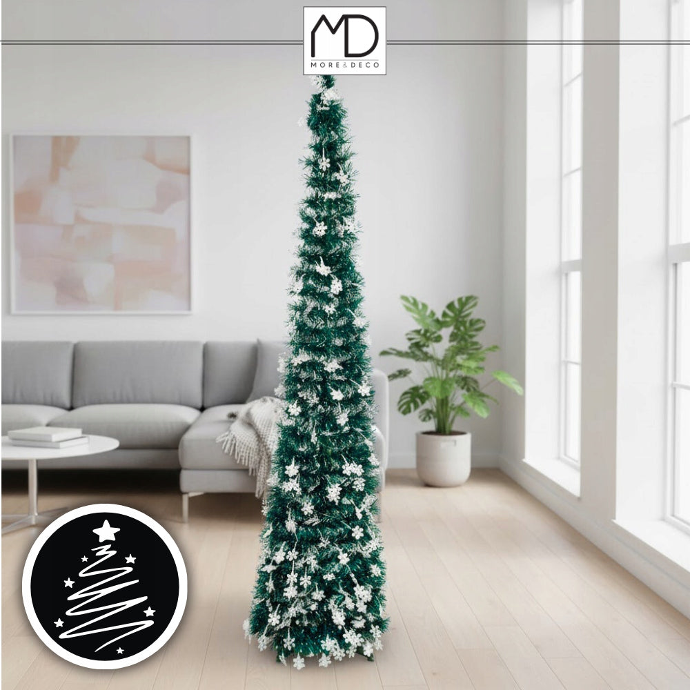Christmas tree 150 cm fold-out POP UP white artificial LED lights 3m decorations Packaging status original
