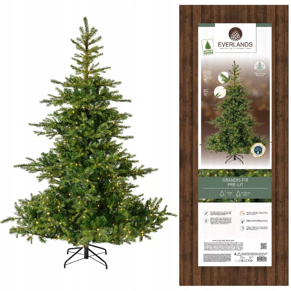 Christmas tree EVERLANDS FIR green GRANDIS 400 LED Warm White 180cm Manufacturer code 8720093398496