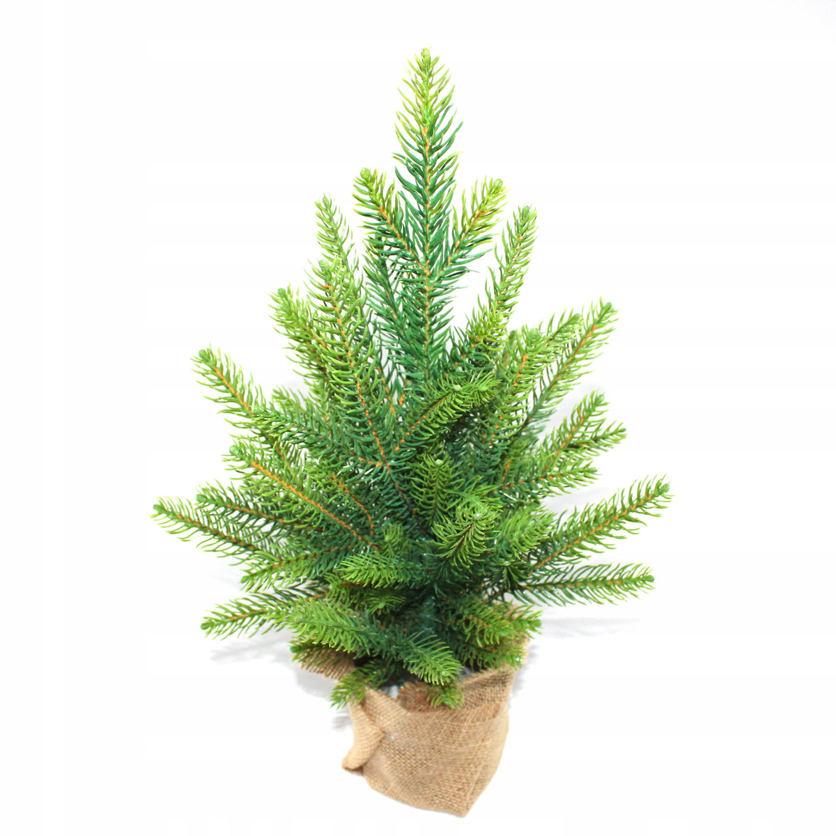 Christmas tree artificial as live spruce 100% PE jute