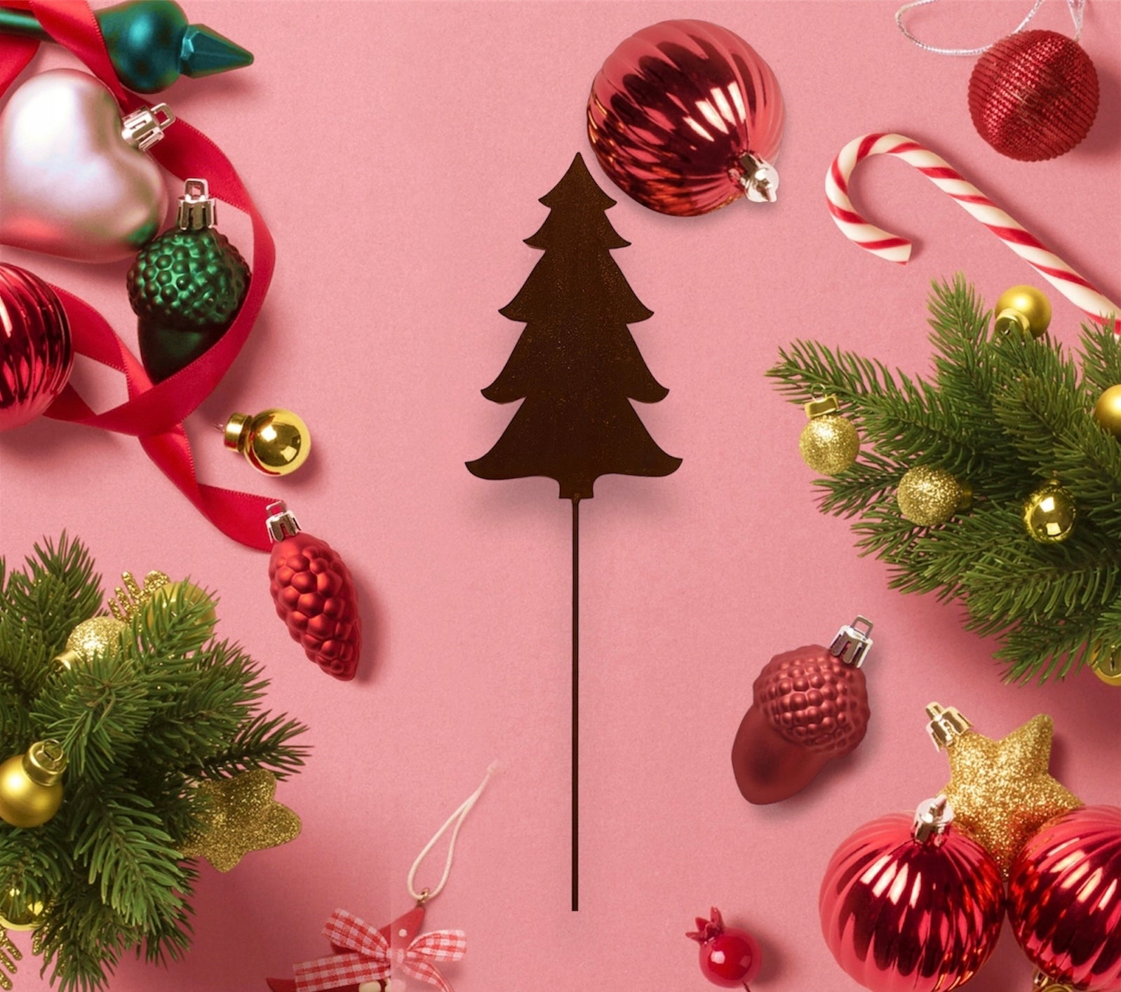 Christmas tree decoration metal pot Christmas wreath gift 40 cm led Product height 40 cm