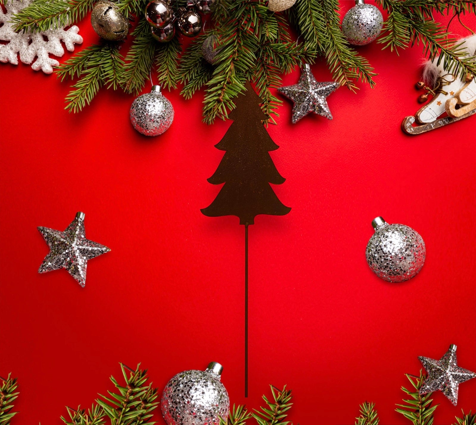 Christmas tree decoration metal pot Christmas wreath gift 40 cm led Product width 8 cm