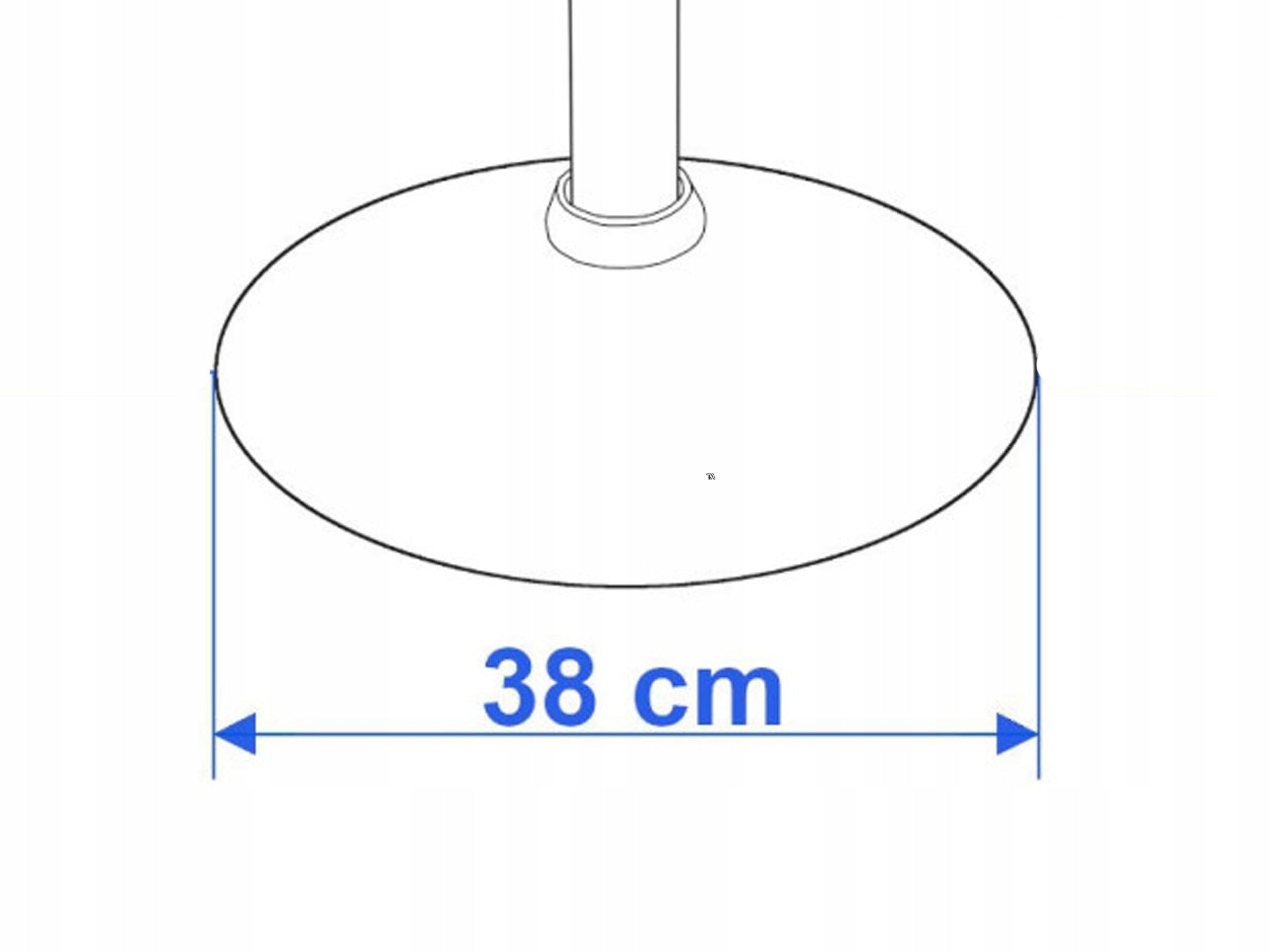 Chrome Hoker Base Plate Chair Pad Rubber 38,5CM 385MM Brand Cleo Art