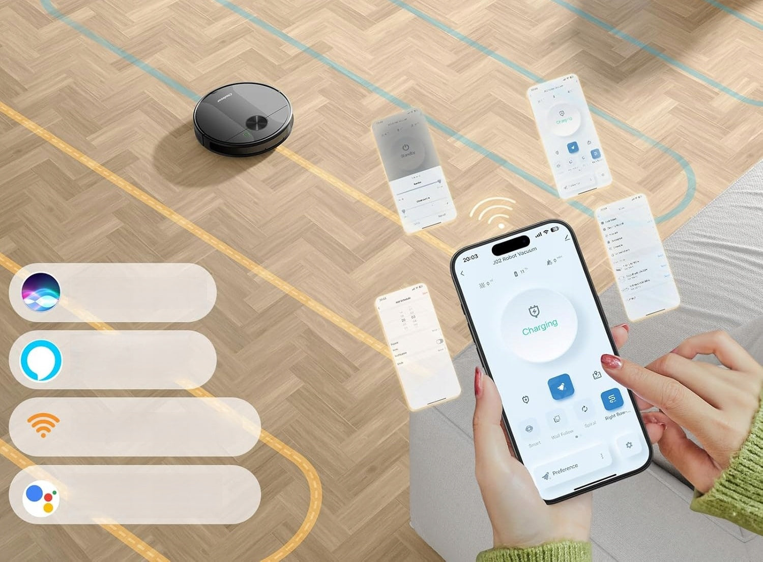 Chuboor J02 Smart Robot Cleaning 3000Pa 150min WiFi App Manufacturer code 5908456404401