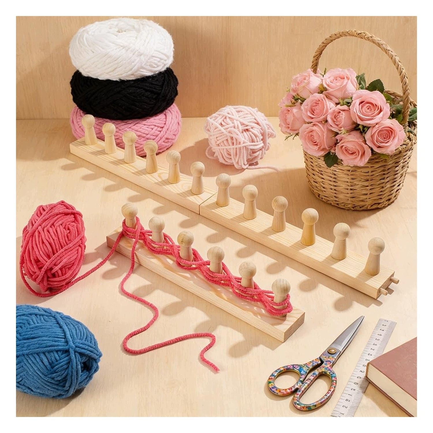 Chunky Knit Blanket Looms Kit - for Beginners Medical device no