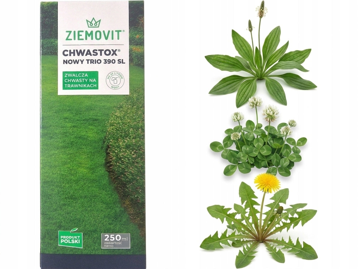 Chwastox New Trio 390 SL weeds in lawn dandelion clover plantain 250ml Manufacturer Ziemovit
