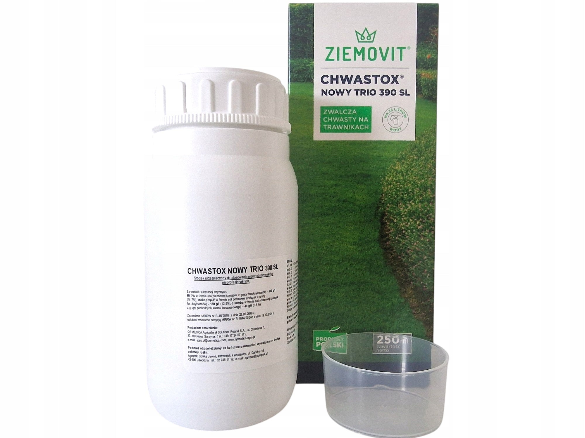 Chwastox New Trio 390 SL weeds in lawn dandelion clover plantain 250ml Packaging status original