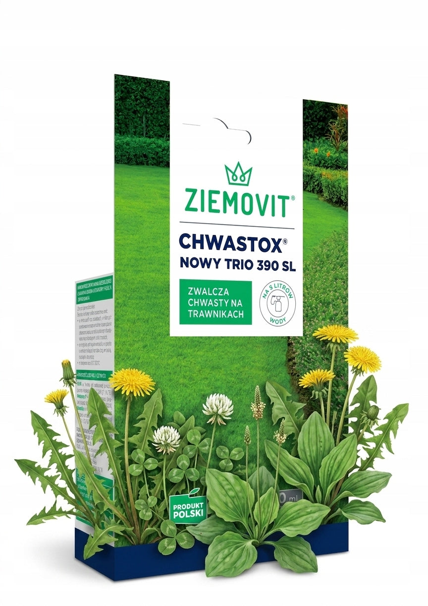 Chwastox New Trio 390 SL weeds in lawn dandelion clover plantain 50ml