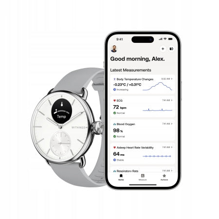 Chytré Hodinky Withings ScanWatch 2 38mm bílé sledování teploty EKG S Model other