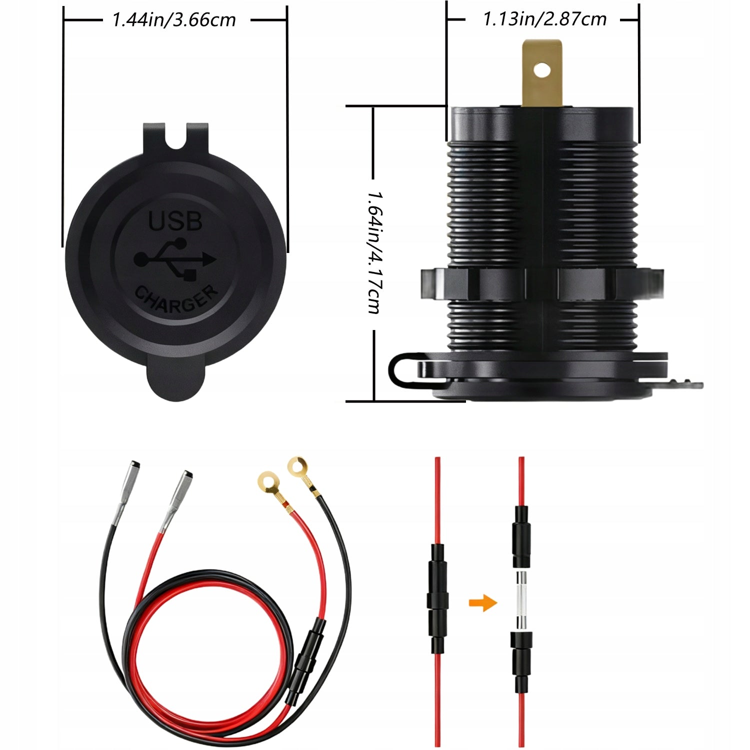 Cigarette lighter socket Charger 2xUSB MOTORCYCLE Quick Charge 3.0 EAN (GTIN) 6932586009983