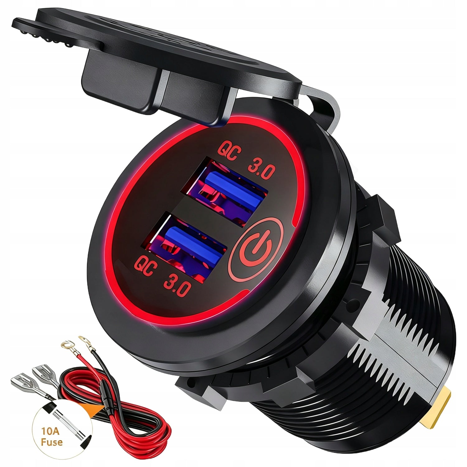 Cigarette lighter socket Charger 2xUSB MOTORCYCLE Quick Charge 3.0
