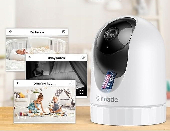 Cinnado Indoor WiFi Security Camera - Baby Monitor 2K 360° Packaging status original