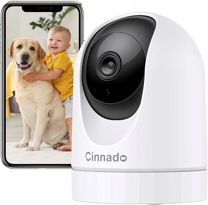 Cinnado Indoor WiFi Security Camera - Baby Monitor 2K 360°