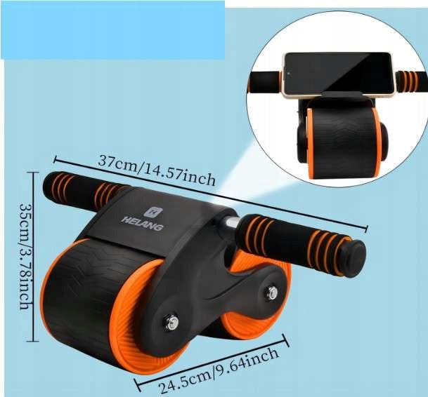 Circle ab roller abdominal exercise roller with double phone holder