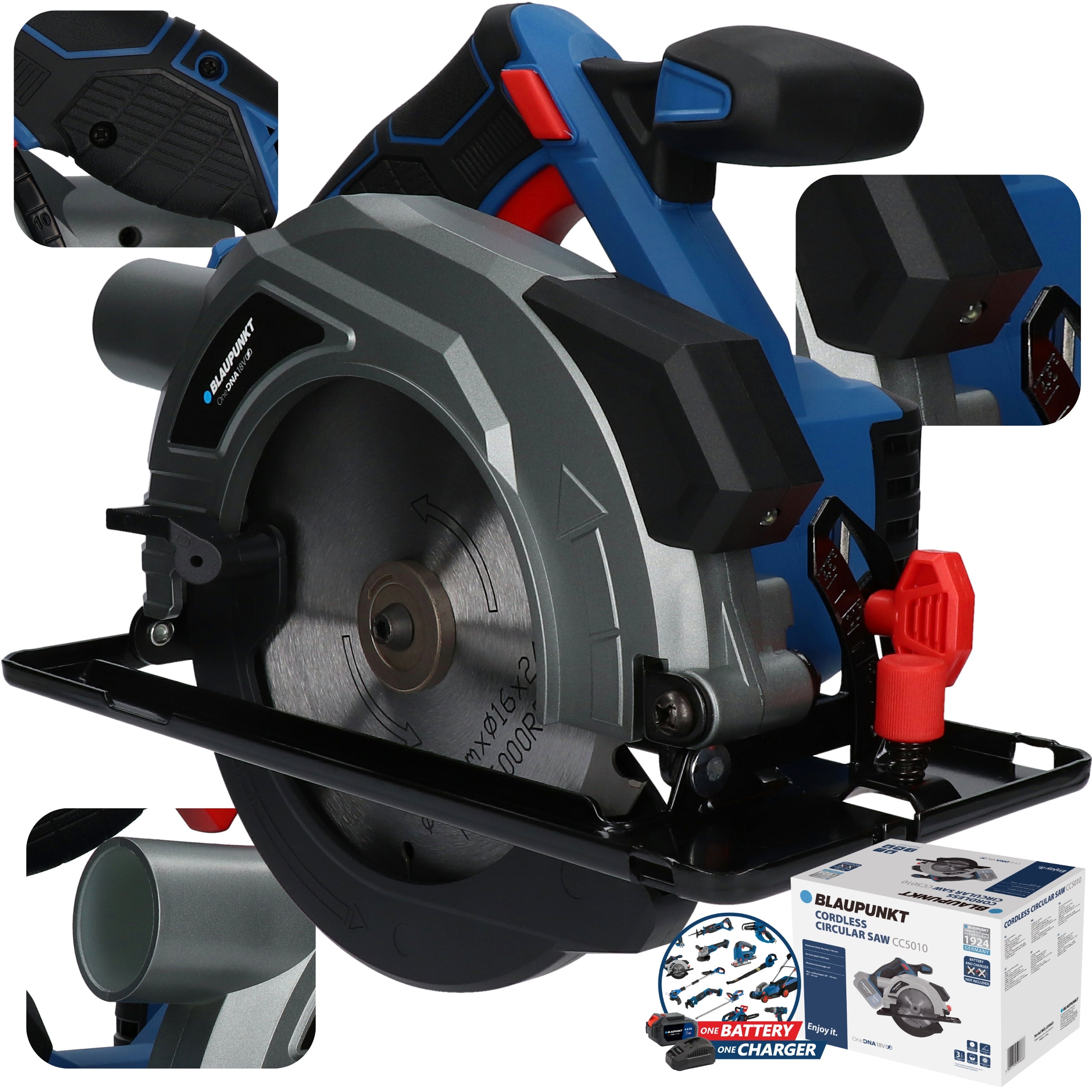 Circular Saw Blade Cordless 18V Wood Cutter + Disc 165mm