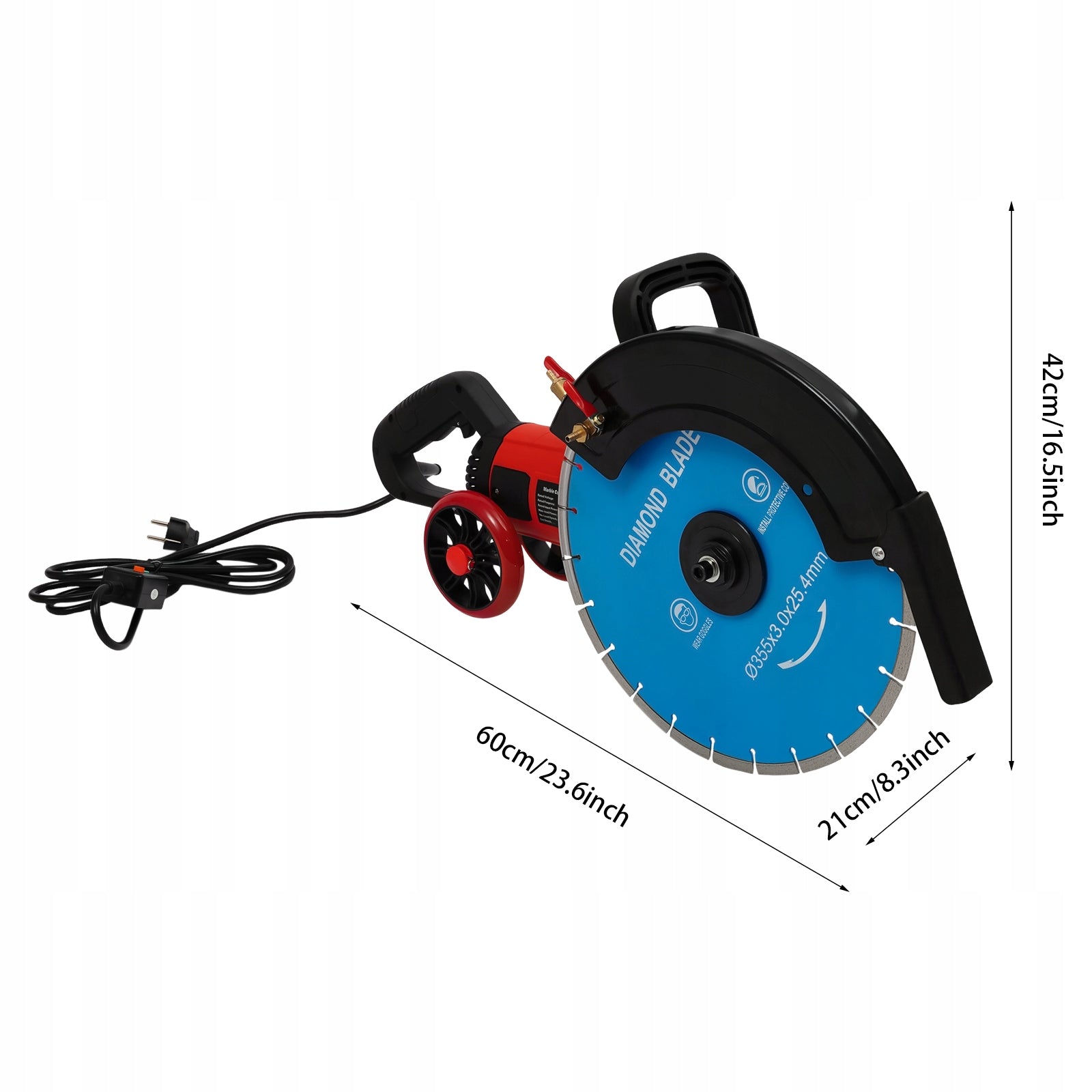 Circular Saw, Electric Cutting Machine with 35cm disc, 220V 3000W 3800r/min Brand no brand