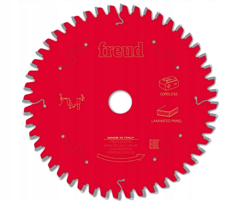 Circular saw for laminate 165x20x1.8/1.2 T48 Freud -5° Negative/thin kerf EAN (GTIN) 4059952528656