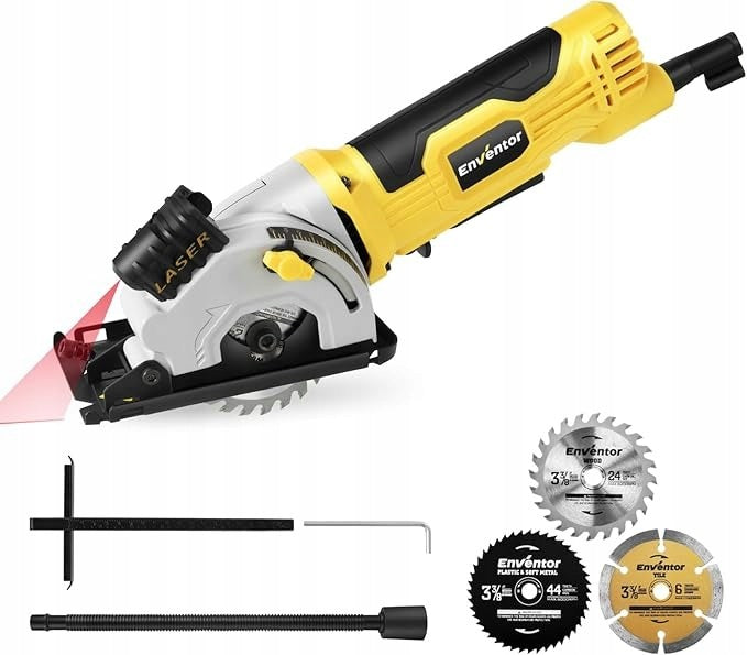 Circular saw with guide and laser - ENVENTOR 580 W