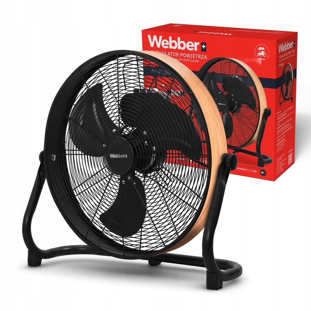 Circulator fan Webber 05FF430D black 80W WOODEN DECORATION STRONG