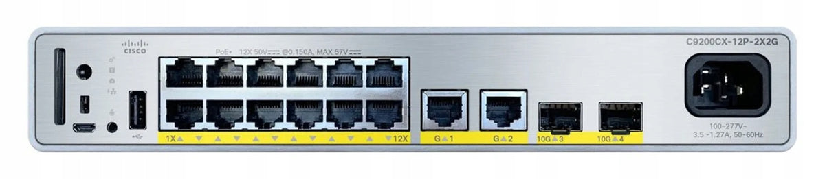 Cisco C9200CX-12P-2X2G-E Network Switch Managed Gigabit Ether...