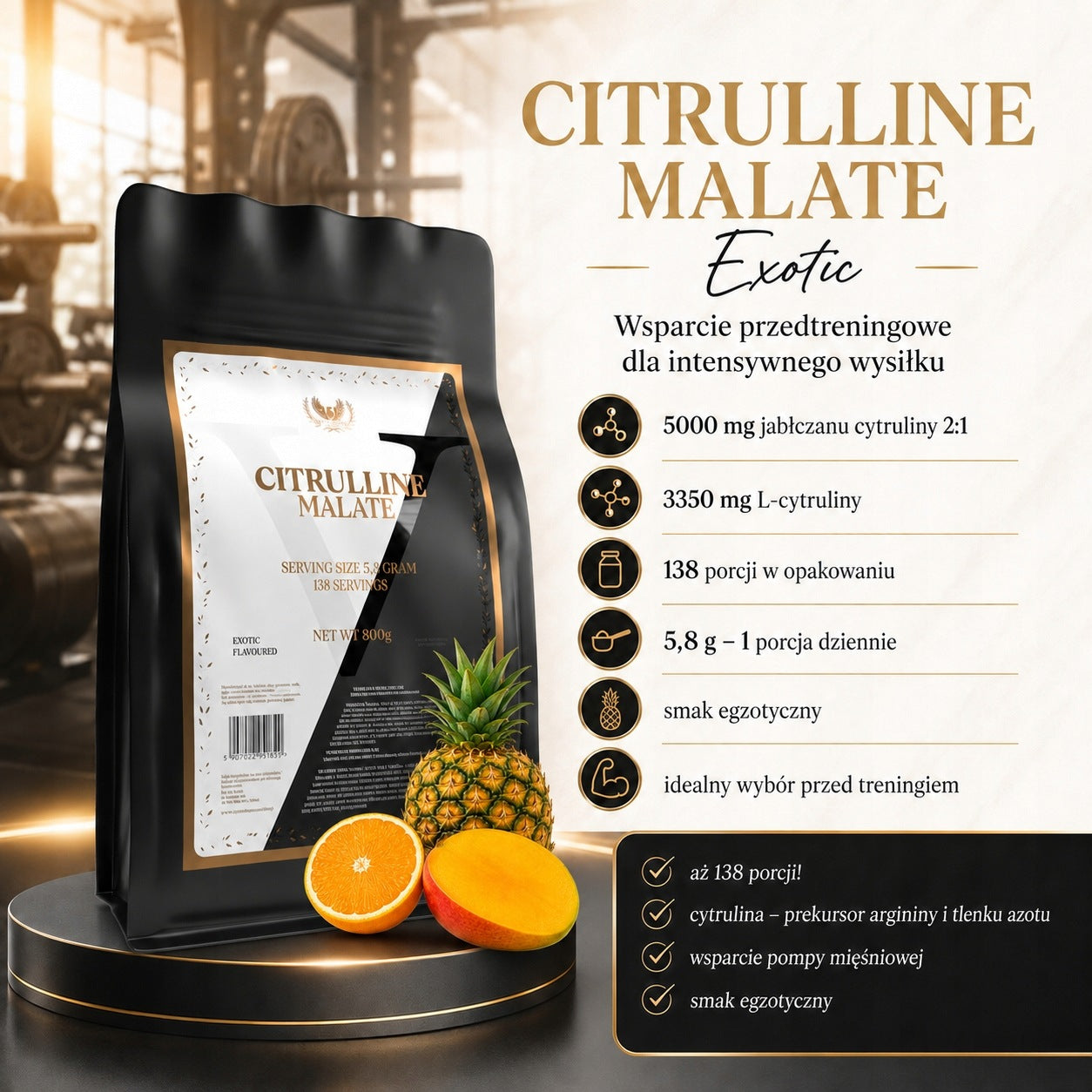 Citrulline 800g Citrulline Malate Citrulline Pump Strength Victorious Packaging status original