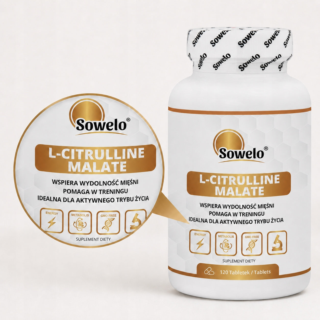 Citrulline Malate 1000 mg 120 Tab – Pump, Performance, NO Booster – Sowelo Medical device no