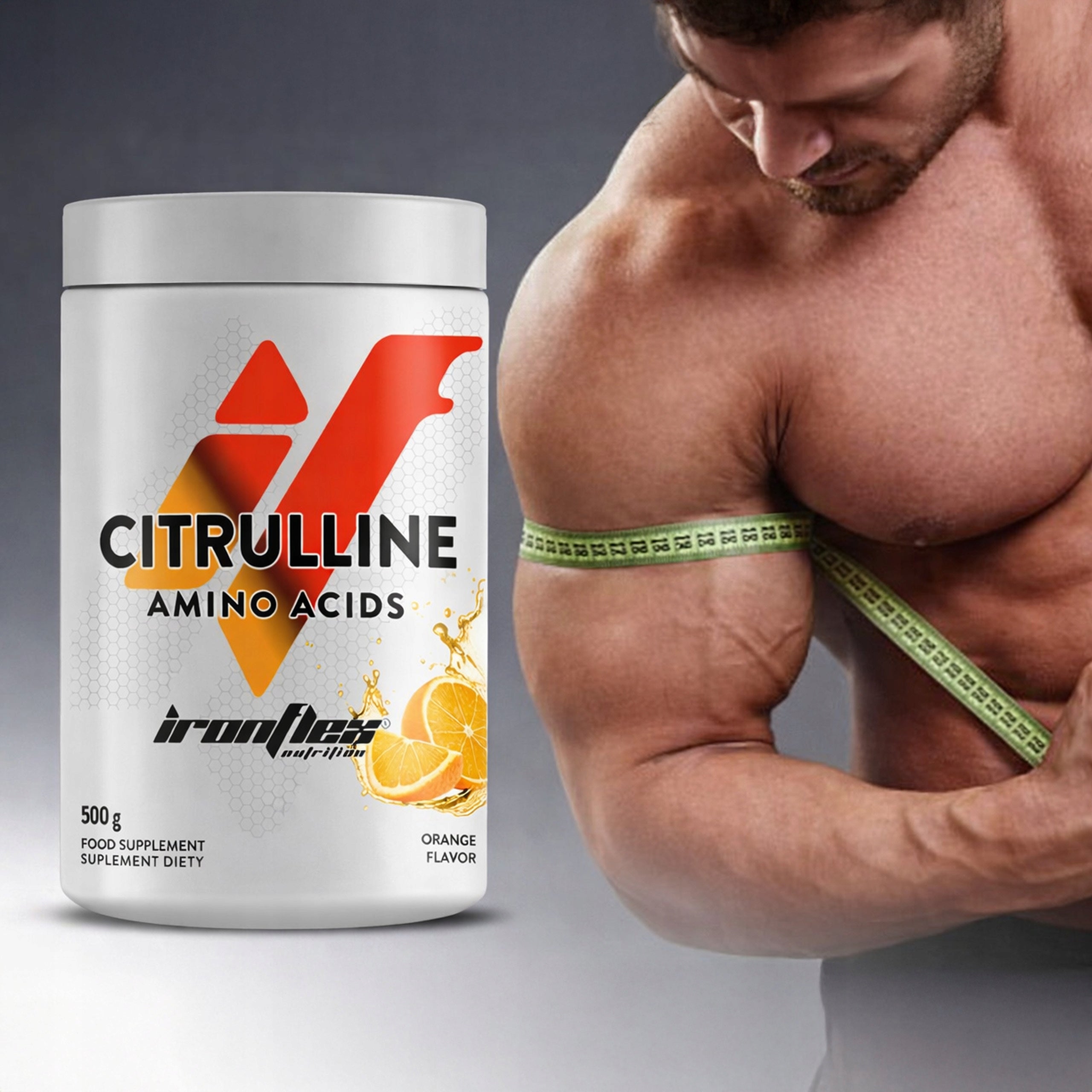 Citrulline Malate 500 g Citrulline Malate Pre-workout Pump IRONFLEX Packaging status original