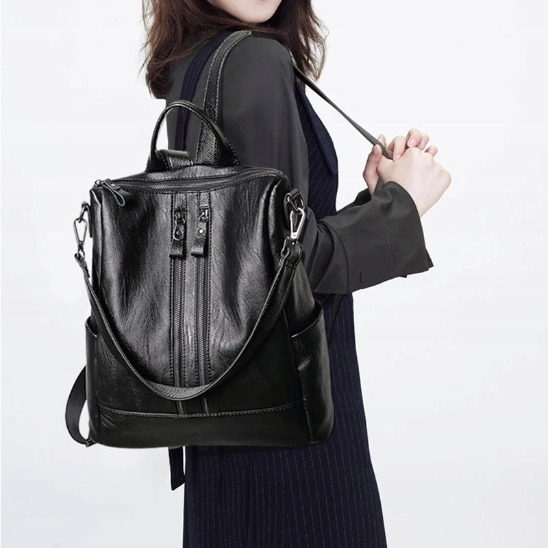 City Backpack Black 2in 1 Brand K&M